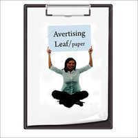 Advertising Leaf Or Paper On Our Product